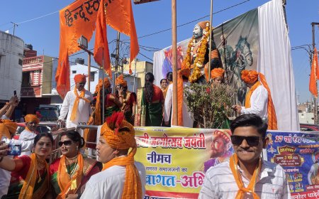 क्षत्रिय मराठा समाज नीमच द्वारा ऐतीहासीक वाहन रेली का आयोजन कर छत्रपति श्री शिवाजी महाराज के 393 वी जयंती महोत्सव पर भव्य कार्यक्रम  का आयोजन किया