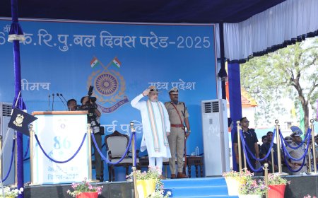 केंद्रीय  गृहमंत्री श्री अमित शाह एवं मुख्‍यमंत्री डॉ.मोहन यादव नीमच में   कें.रि.पु.बल के 86वे स्‍थापना दिवस समारोह में शामिल हुए