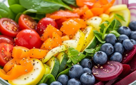 इंद्रधनुषी सलाद: सम्पूर्ण पोषण के लिए एक रंगीन तरीका (How to Make a Rainbow Salad for Full Nutrient Spectrum)