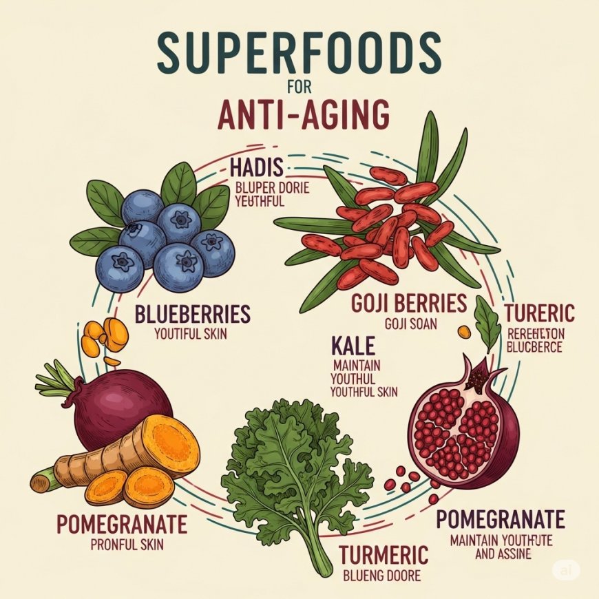 उम्र को मात देने वाले टॉप 10 सुपरफूड्स (Top 10 Superfoods for Anti-Aging)