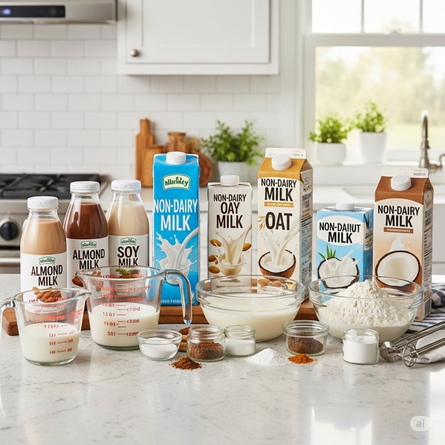 बेकिंग के लिए बेस्ट नॉन-डेयरी मिल्क्स (The Best Non-Dairy Milks for Baking)