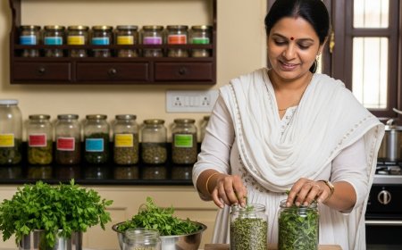 ताज़ा हर्ब्स को सालभर के लिए कैसे स्टोर करें (How to Preserve Fresh Herbs for Year-Round Use)