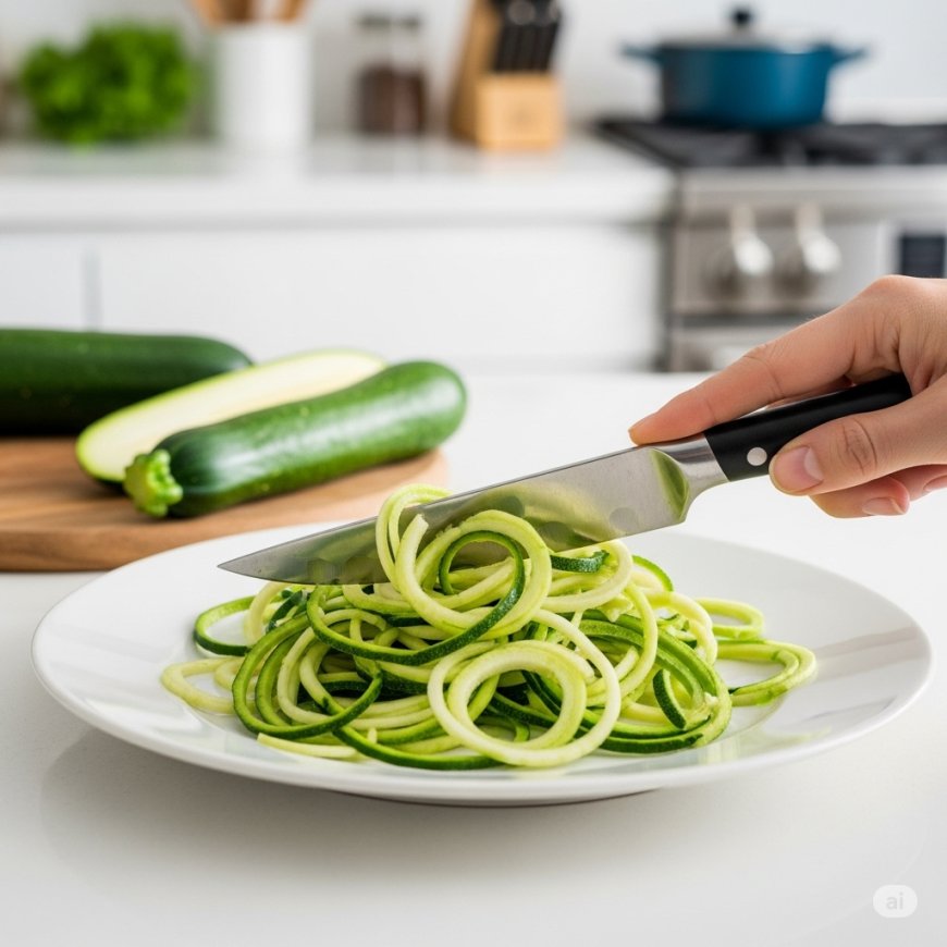 स्पाइरलाइज़र के बिना ज़ुकिनी नूडल्स कैसे बनाएं (How to Make Zucchini Noodles Without a Spiralizer)