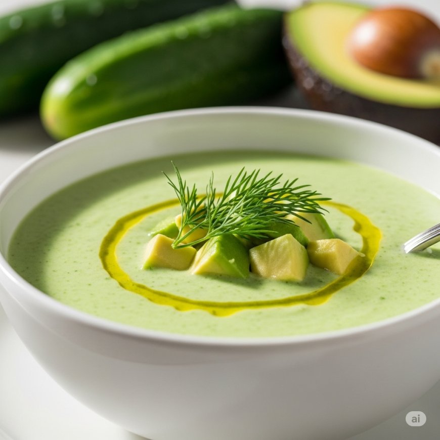 ठंडी खीरे और एवोकाडो सूप कैसे बनाएं (How to Make a Cold Cucumber and Avocado Soup)