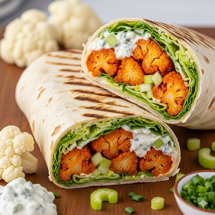 फूलगोभी बफेलो विंग रैप कैसे बनाएं  (How to Make a Cauliflower Buffalo Wing Wrap)