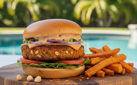 स्पाइसी पीनट और चना बर्गर कैसे बनाएं (How to Make a Spicy Peanut and Chickpea Burger)