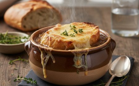 फ्रेंच ऑनियन और थाइम सूप (वेगन स्टाइल) कैसे बनाएं | How to Make a French Onion and Thyme Soup (Vegan Style)