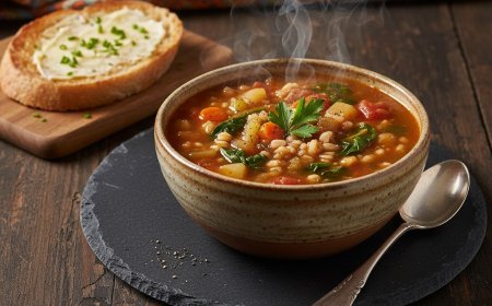 रस्टिक वेजिटेबल बार्ले सूप कैसे बनाएं (How to Make a Rustic Vegetable Barley Soup)