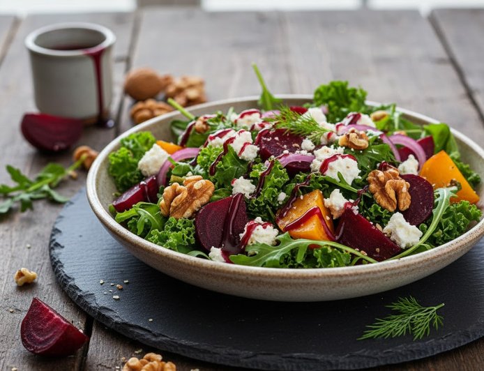 रोस्टेड बीट और वॉलनट सलाद कैसे बनाएं (How to Make a Roasted Beet and Walnut Salad)