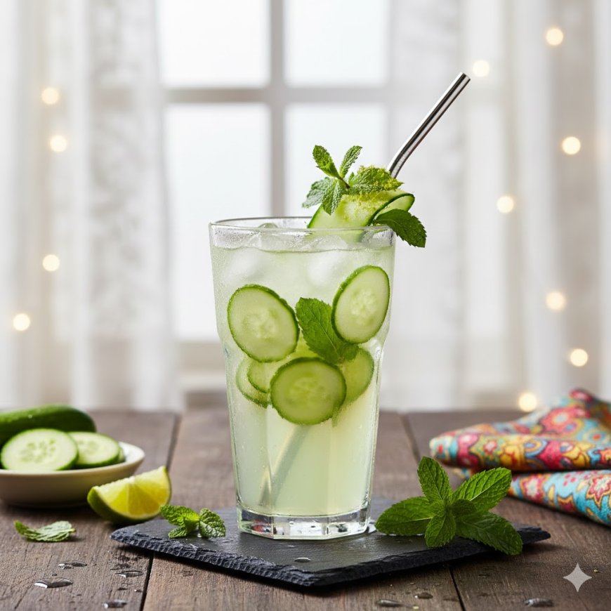 चिल्ड कुकुंबर मिंट कूलर कैसे बनाएं  (How to Make a Chilled Cucumber Mint Cooler)