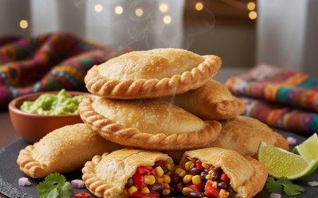 रोस्टेड पेपर और बीन्स एम्पनाडा कैसे बनाएं (How to Make a Roasted Pepper and Bean Empanada)