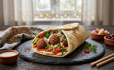 मेडिटेरेनियन फलाफेल रैप कैसे बनाएं (How to Make a Mediterranean Falafel Wrap)