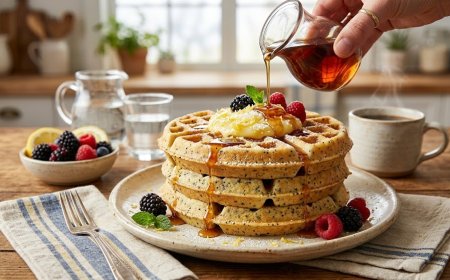 लेमन पॉपी सीड वॉफल कैसे बनाएं (How to Make a Lemon Poppy Seed Waffle)