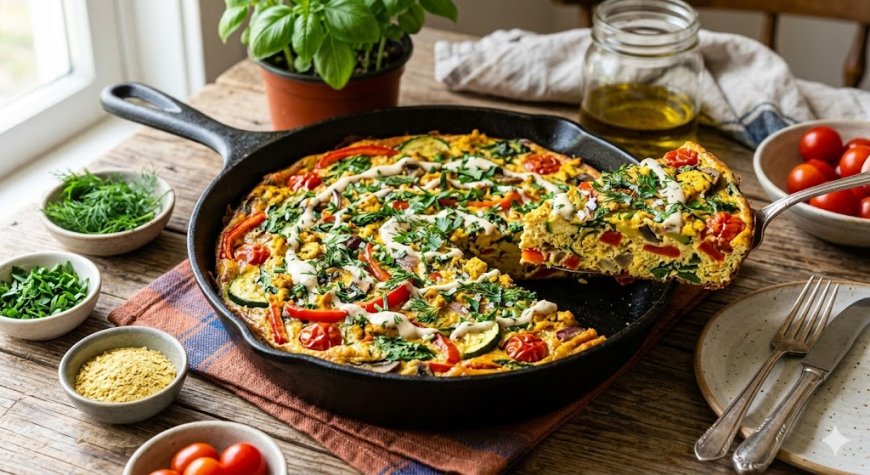 वेगन टोफू फ्रिटाटा कैसे बनाएं (How to Make a Vegan Tofu Frittata)