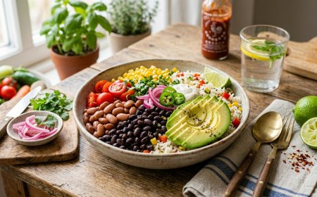 मैक्सिकन राइस बाउल बीन्स और एवोकाडो के साथ कैसे बनाएं (How to Make a Mexican Rice Bowl with Beans and Avocado)