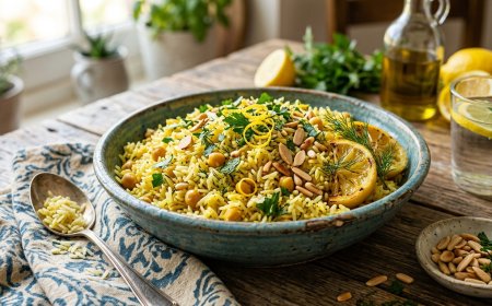 मेडिटेरेनियन लेमन राइस कैसे बनाएं (How to Make a Mediterranean Lemon Rice)