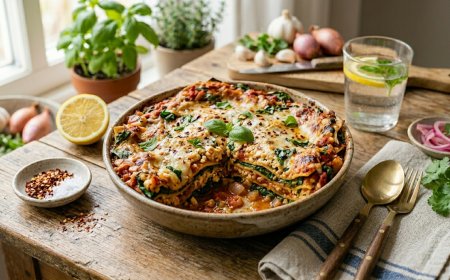 वेगन पालक और टोफू लज़ान्या कैसे बनाएं (How to Make a Vegan Spinach and Tofu Lasagna)