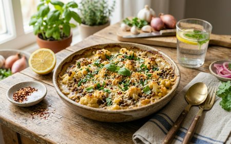 फूलगोभी और दाल ग्रैटिन कैसे बनाएं (How to Make a Cauliflower and Lentil Gratin)