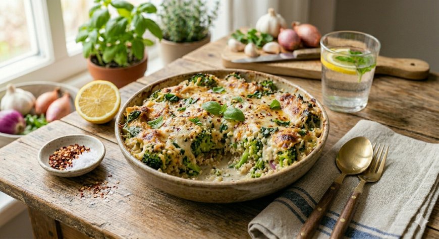 क्रीमी ब्रोकली और क्विनोआ बेक कैसे बनाएं (How to Make a Creamy Broccoli and Quinoa Bake)